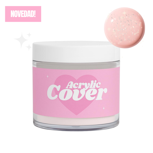 Polvo acrílico - COVER MELOCOTÓN PLATA