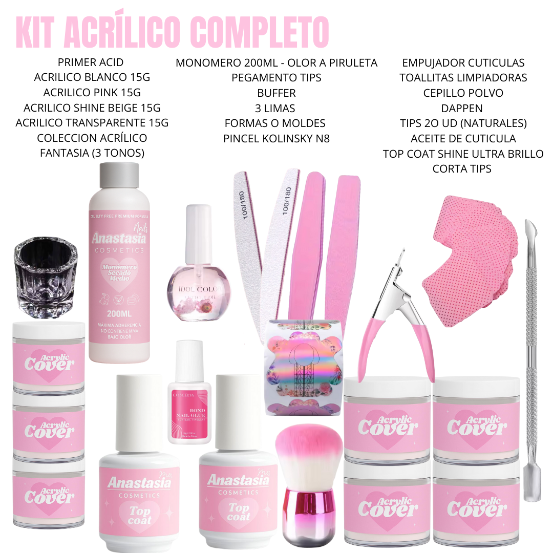 KIT COMPLETO DE ACRÍLICO