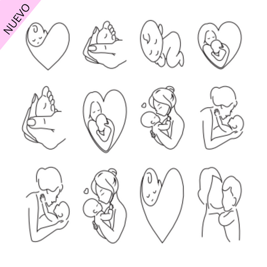 Plantillas NailArt Amor de madre