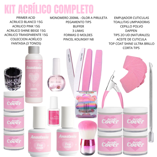 KIT COMPLETO DE ACRÍLICO