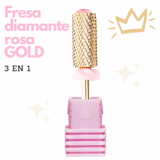 Fresa diamante rosa 3en1 GOLD