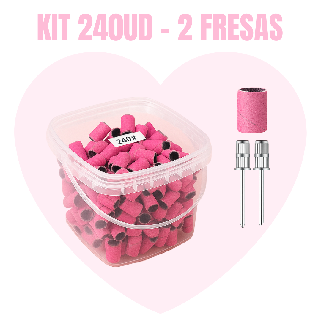KIT FRESAS ROSAS 240 UNIDADES - 2 FRESAS INCLUIDAS